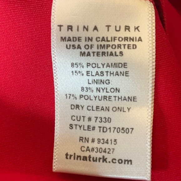 Trina Turk Red Dress, Size 4 - Picture 8 of 11